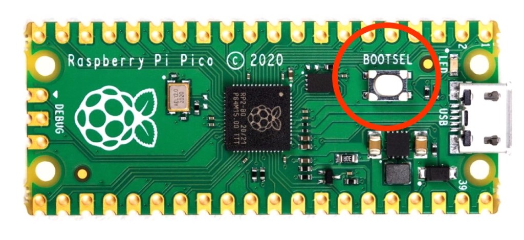 The Raspberry Pi Pico's boot select button