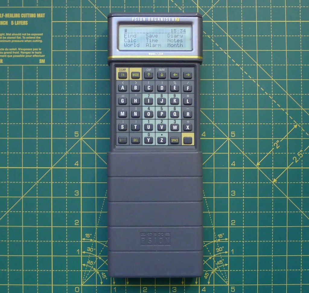 Psion Organiser II LZ64. Image © 2026, Tony Smith (@smittytone). All rights reserved.